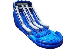 19ft Dual Lane Summer Splash Bounce House w/ Slide